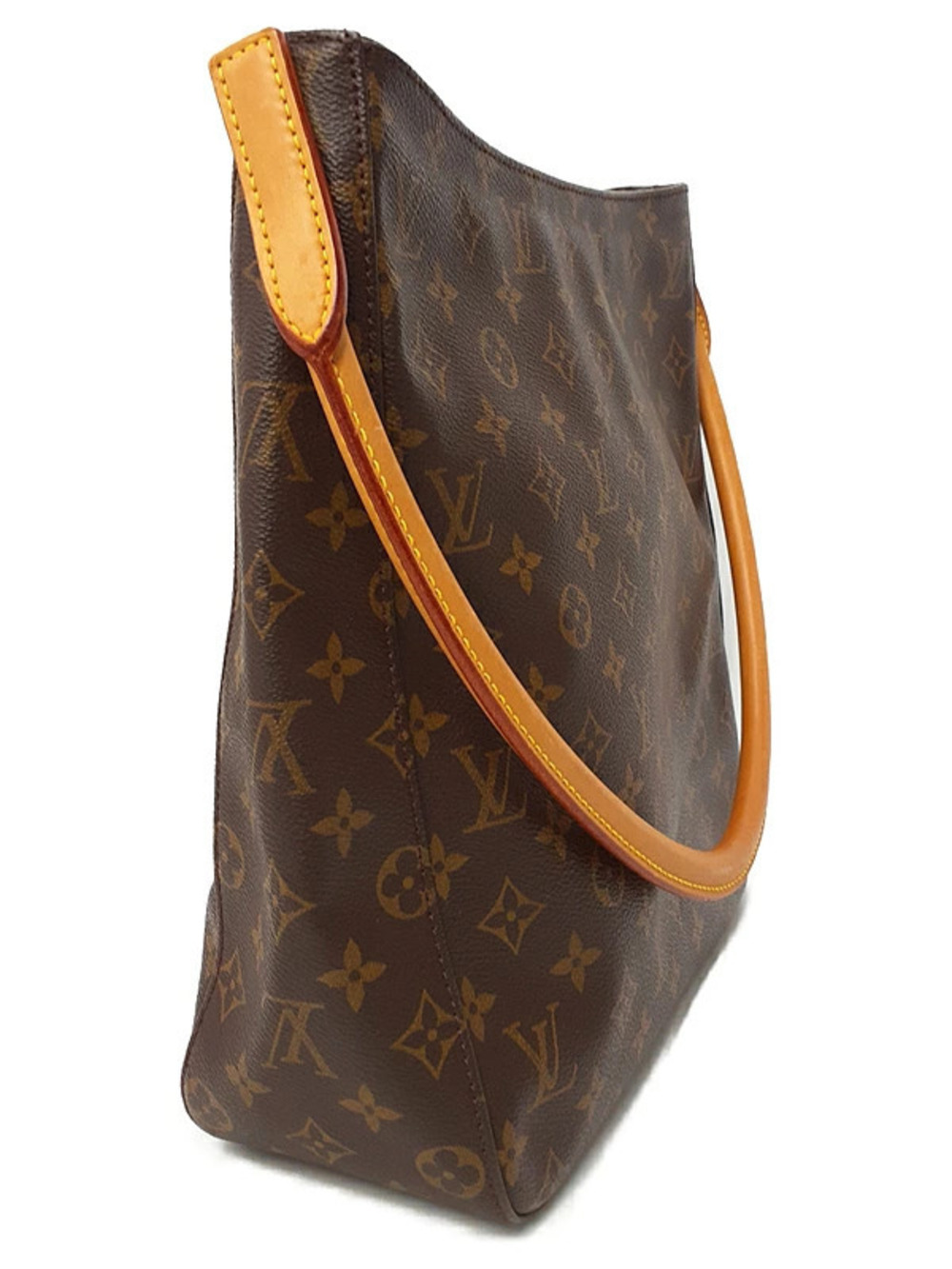 Louis Vuitton Monogram Shoulder Bag Looping Brown